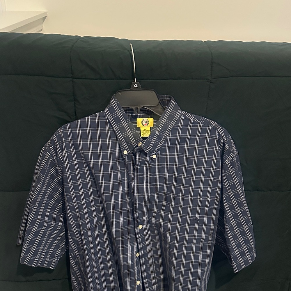 Duck Head Men's Navy Plaid Short Sleeve Shirt